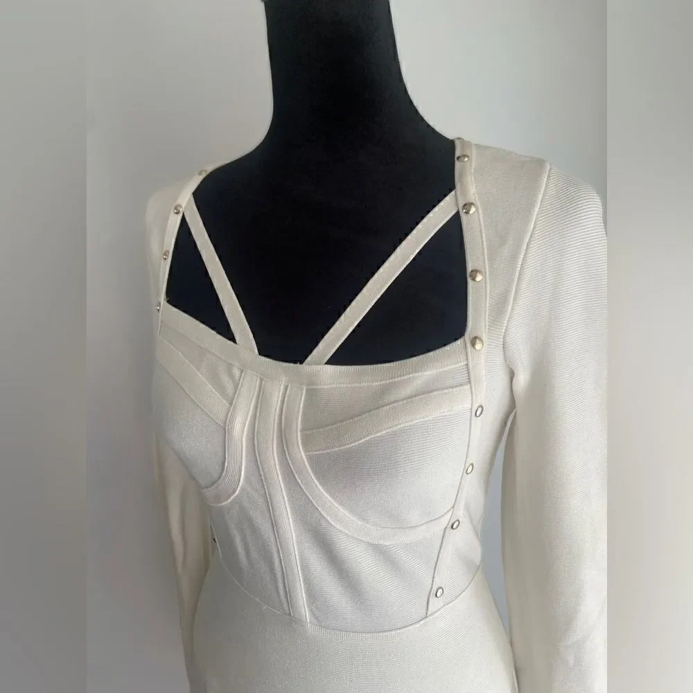 Guess by Marciano Sudded Long Sleeve Bandage Dress size M